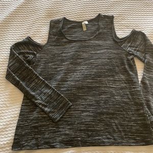 Cold shoulder sweater